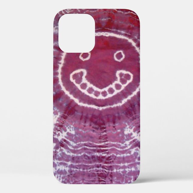 Lächelnd Happy Face Gefärbte Krawatte PhatDyes Case-Mate iPhone Hülle (Rückseite)