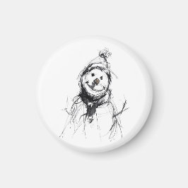 Lächelnd Happy Snowman Magnet