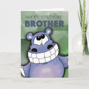 Lächelnd Hippo-Birthday Karte