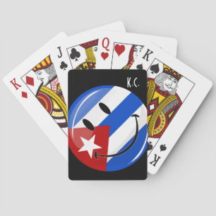 Lächelnd kubanische Flagge Spielkarten