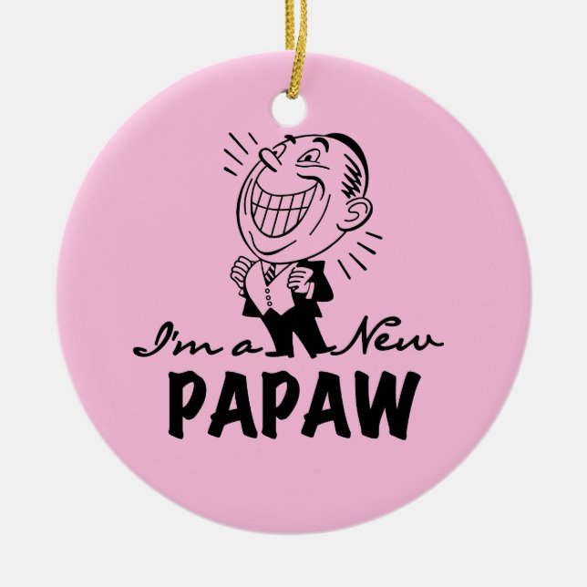 Lächelnd New Papaw Tshirts und Geschenke Keramik Ornament (Vorne)