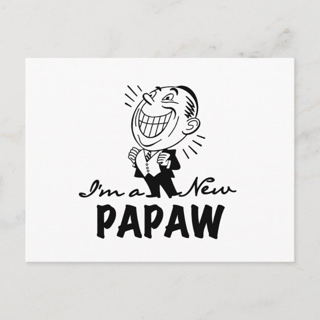 Lächelnd New Papaw Tshirts und Geschenke Postkarte (Vorderseite)