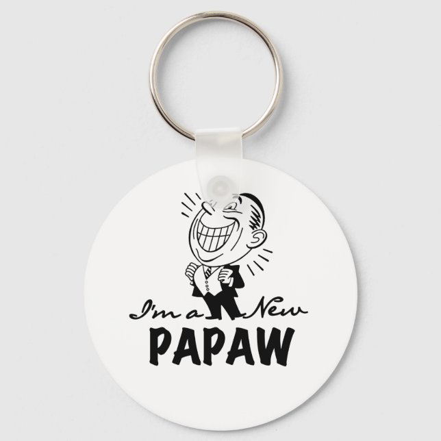 Lächelnd New Papaw Tshirts und Geschenke Schlüsselanhänger (Vorderseite)
