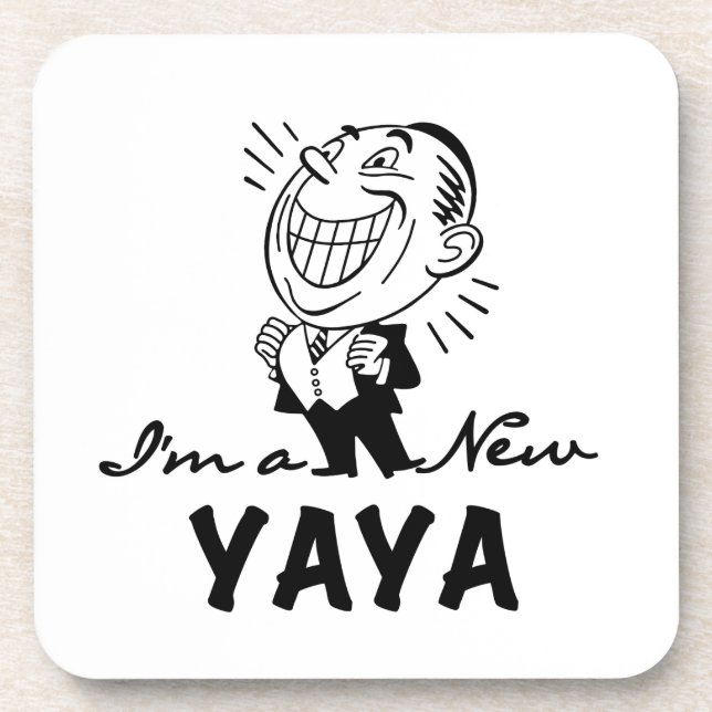 Lächelnd New Yaya Tshirts und Geschenke Getränkeuntersetzer (Vorderseite)