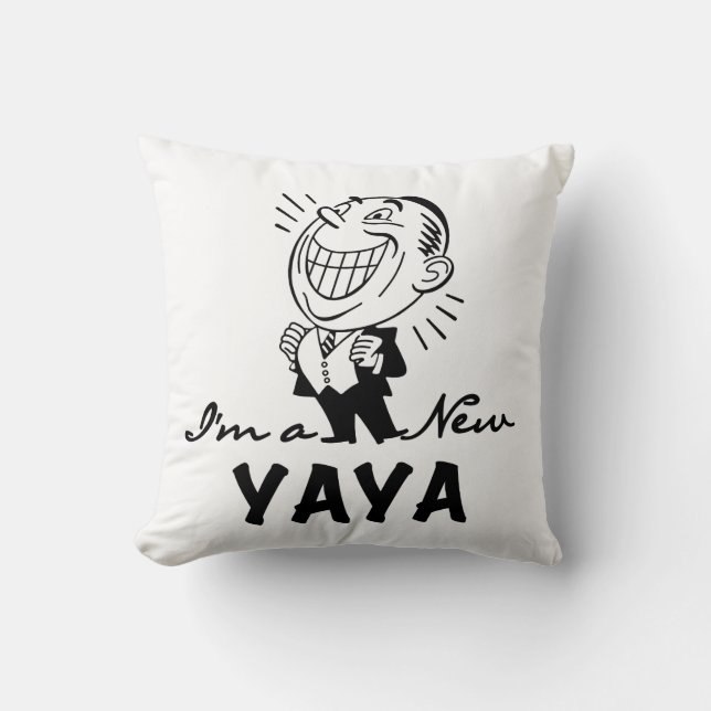 Lächelnd New Yaya Tshirts und Geschenke Kissen (Vorderseite)
