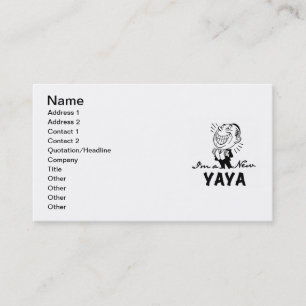 Lächelnd New Yaya Tshirts und Geschenke Visitenkarte