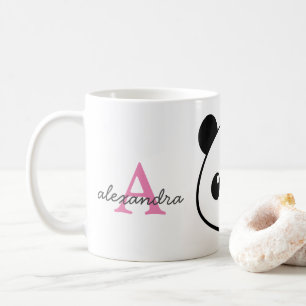 Lächelnd Panda Monogram Kaffee Tasse - Personalisi