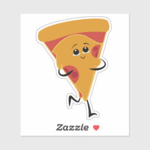 "Lächelnd Pizza Slice" Niedlicher Kawaii-Lebensmit Aufkleber
