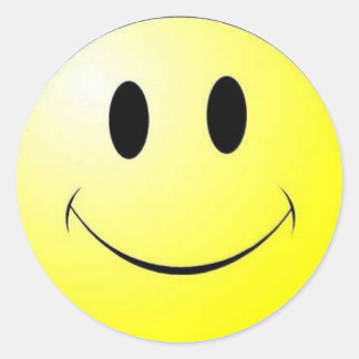 lächelnd runder aufkleber