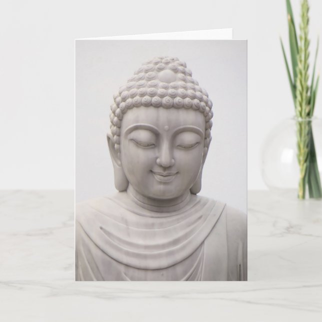 Lächelnd Serene Buddha Inspiration Liebe Frieden Karte (Vorderseite)