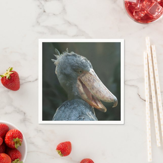 Lächelnd Shoebill Serviette (Beispiel)