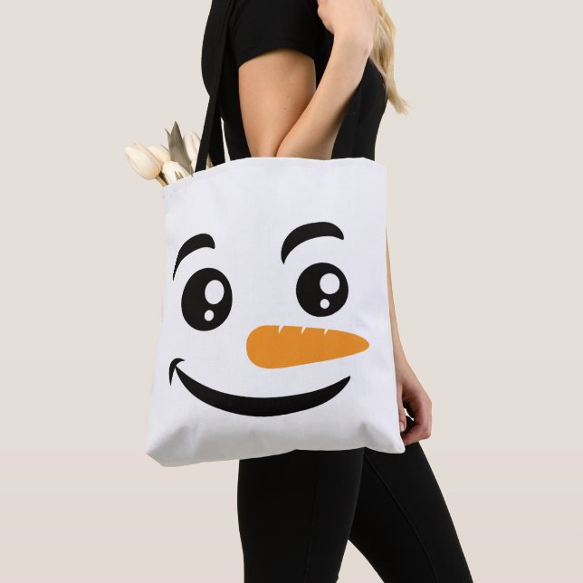 Lächelnd Snowman Face Tasche (Von Nahem)