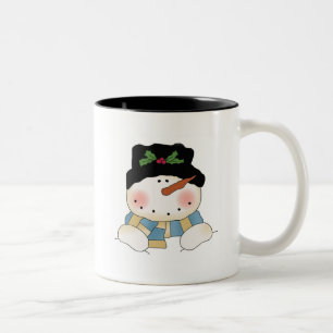Lächelnd Snowman Tshirts und Geschenke Zweifarbige Tasse