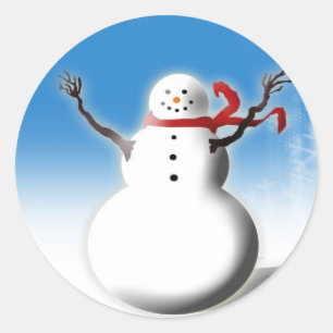 Lächelnd Snowman Weihnachtskarten Umschlag Sticker