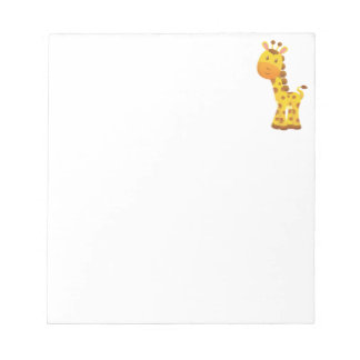 Lächelnd stilisierter Cartoon Giraffe Notizblock