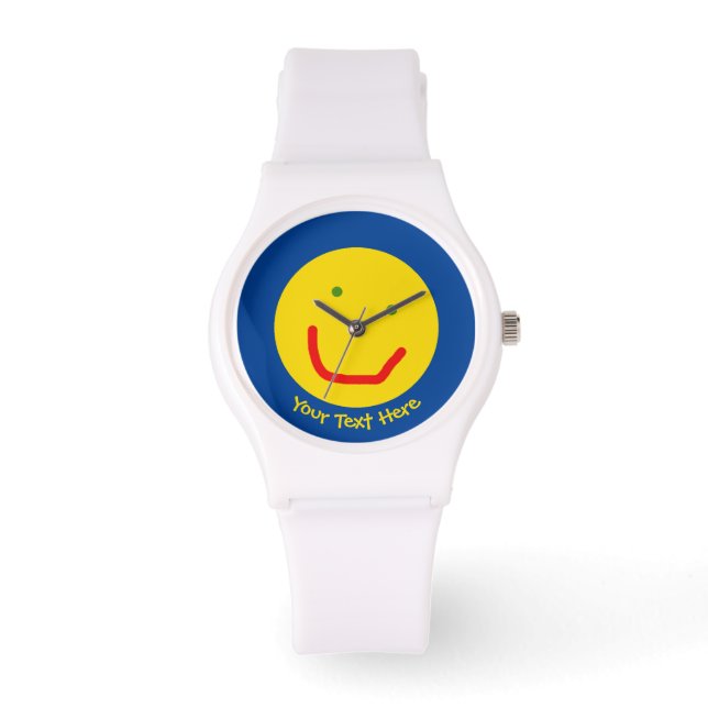 Lächelnd Sun glückliches Gesicht Armbanduhr (Vorderseite)