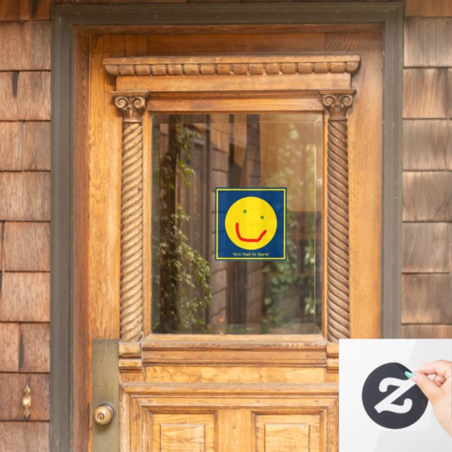 Lächelnd Sun glückliches Gesicht Fensteraufkleber (Haustür)