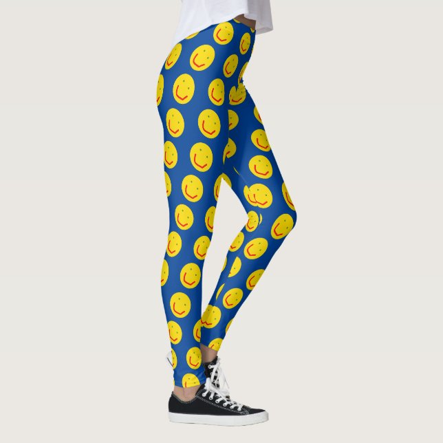 Lächelnd Sun glückliches Gesicht Leggings (Rechts)