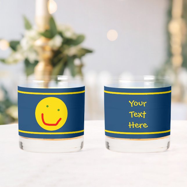 Lächelnd Sun glückliches Gesicht Whiskyglas (Insitu (Hochzeit))