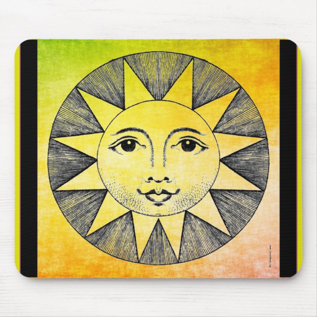 Lächelnd Sun Mouse Pad Mousepad (Vorne)