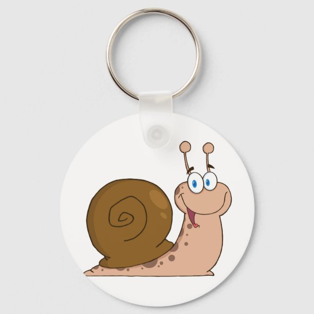 Lächelnd Super Snail Schlüsselanhänger (Vorderseite)