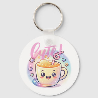 lächelnd Tasse Saft Schlüsselanhänger