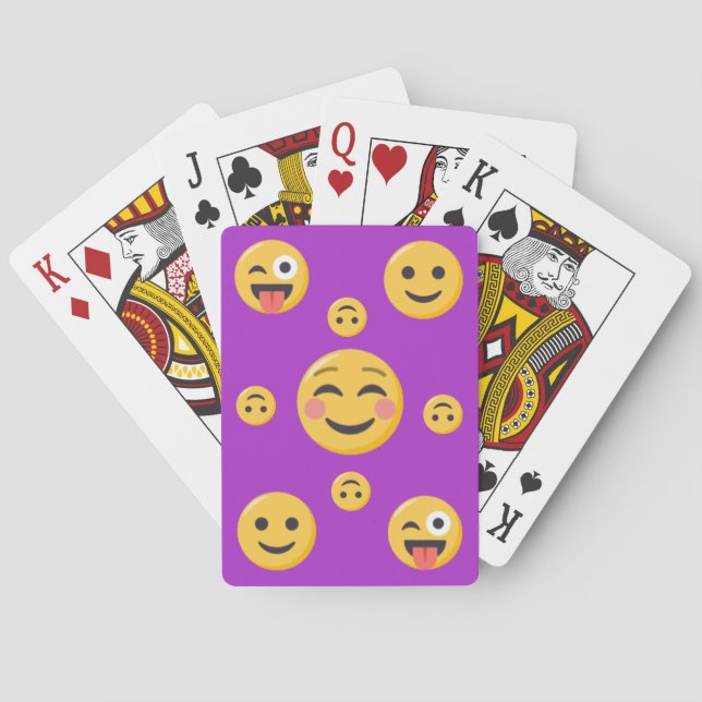 Lächelnd und witzig-emoji-Gesichter Spielkarten (Rückseite)