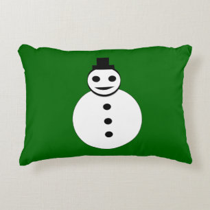 Lächelnd Weihnachten Schneemann Kissen