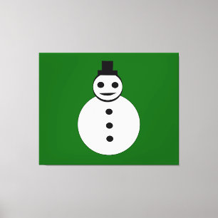 Lächelnd Weihnachten Snowman Canvas Print Leinwanddruck