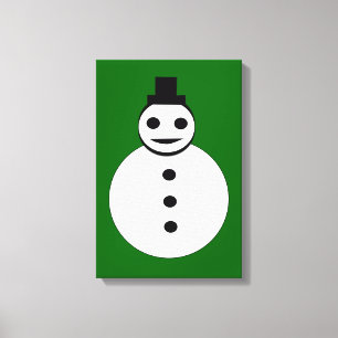 Lächelnd Weihnachten Snowman Canvas Print Leinwanddruck