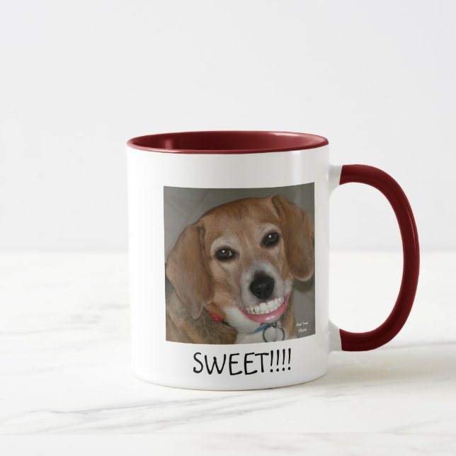 Lächelnde Beagle-Tasse Tasse (Rechts)