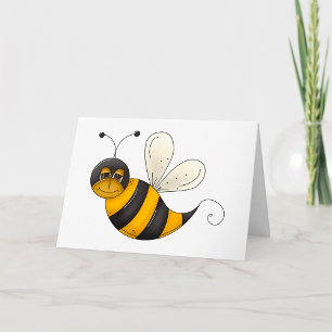 Lächelnde Biene Lustiger Hummel-Charakter Karte