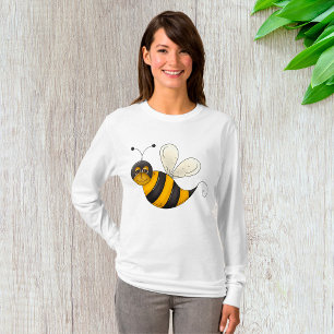 Lächelnde Biene Lustiger Hummel-Charakter T-Shirt
