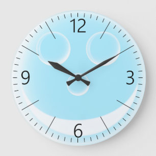Lächelnde Blase Große Wanduhr