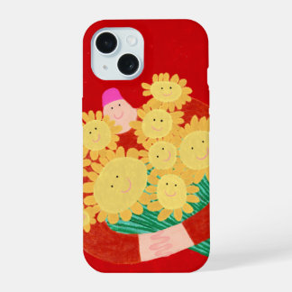 lächelnde Blume iPhone 15 Hülle