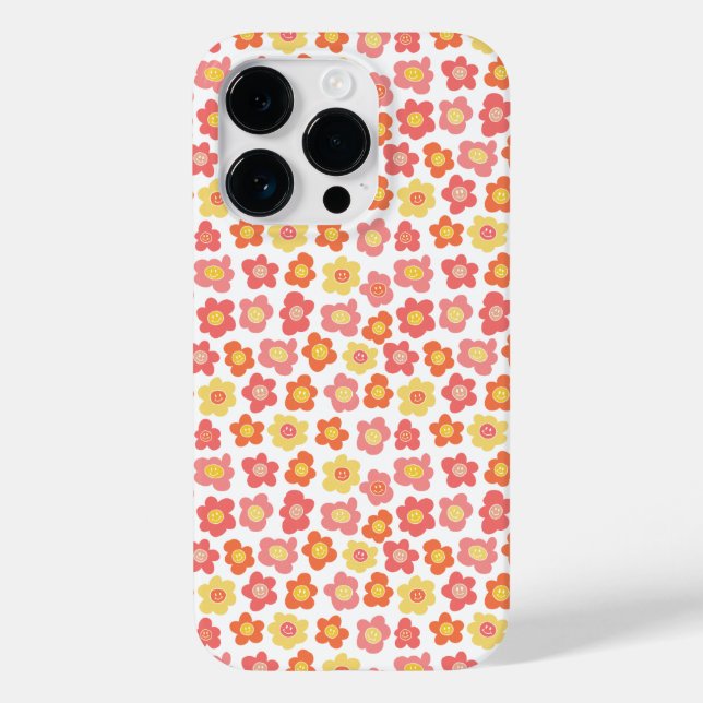 Lächelnde Blume iPhone Samsung Fall Case-Mate iPhone 14 Pro Hülle (Rückseite)