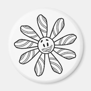 Lächelnde Blume Magnet