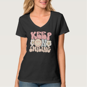 Lächelnde Blumen-Leoparden-Smiley-Gesicht-Blume G T-Shirt