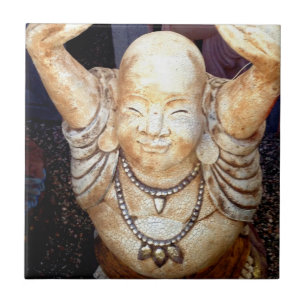 Lächelnde Buddha-Kachel Fliese