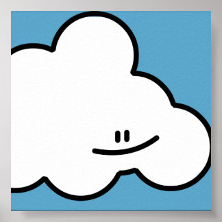 Lächelnde Cloud Print Poster