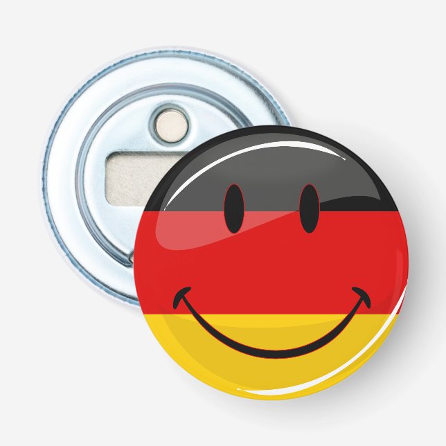 Lächelnde deutsche Flagge Flaschenöffner (Vorderseite)