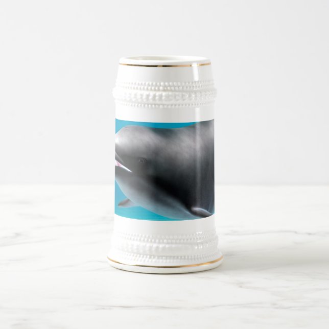 Lächelnde Dolphin Bierglas (Mittel)