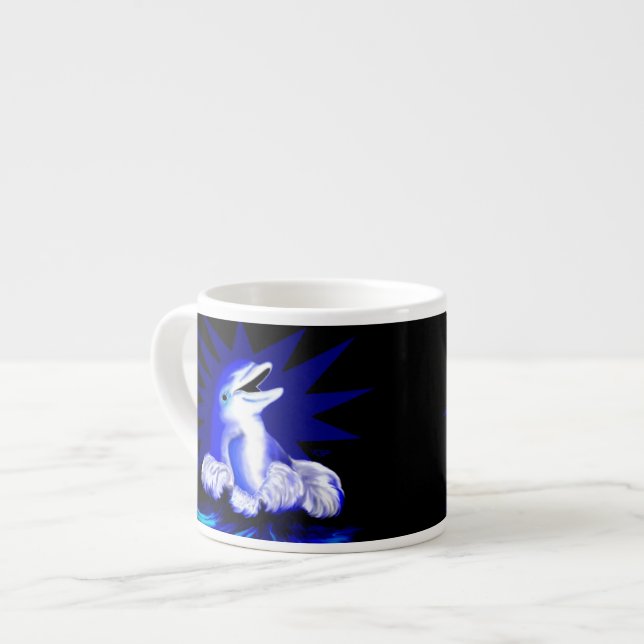 Lächelnde Dolphin Espressotasse (Vorderseite Links)