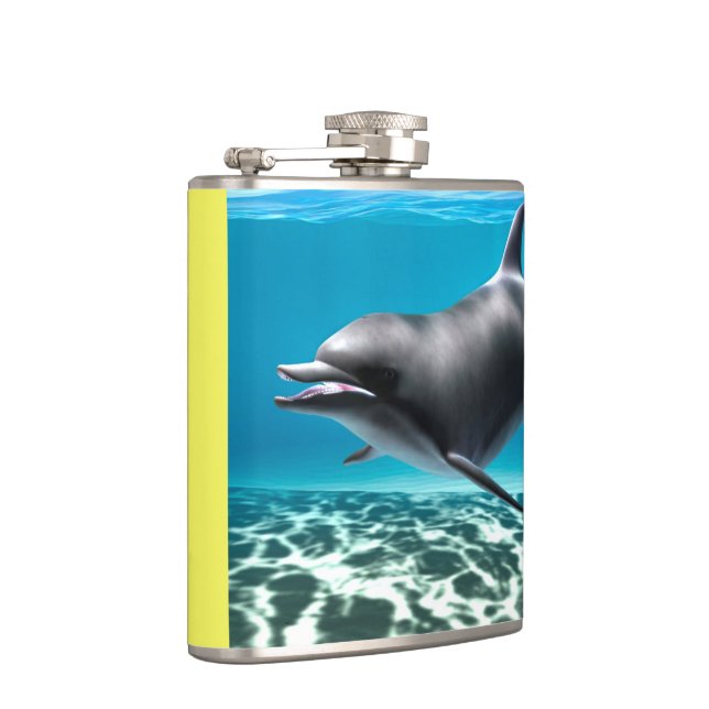 Lächelnde Dolphin Flachmann (Rechts)