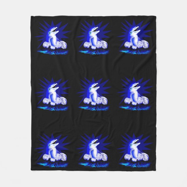 Lächelnde Dolphin Fleecedecke (Vorderseite)