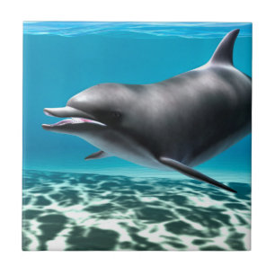 Lächelnde Dolphin Fliese