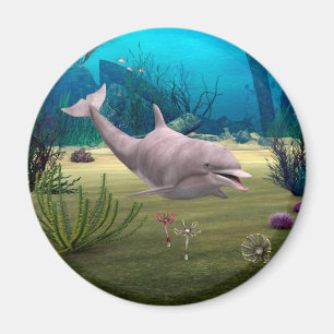 Lächelnde Dolphin Magnet