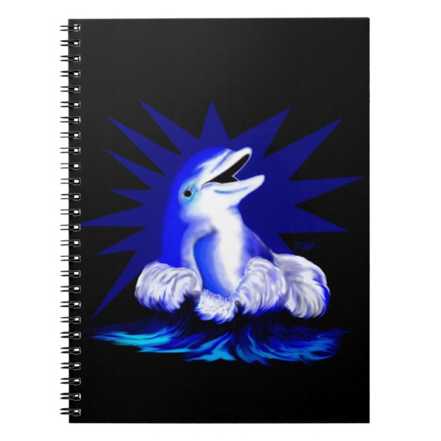 Lächelnde Dolphin Notizblock (Vorderseite)