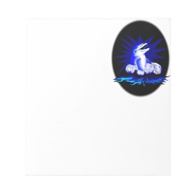 Lächelnde Dolphin Notizblock (Vorderseite)