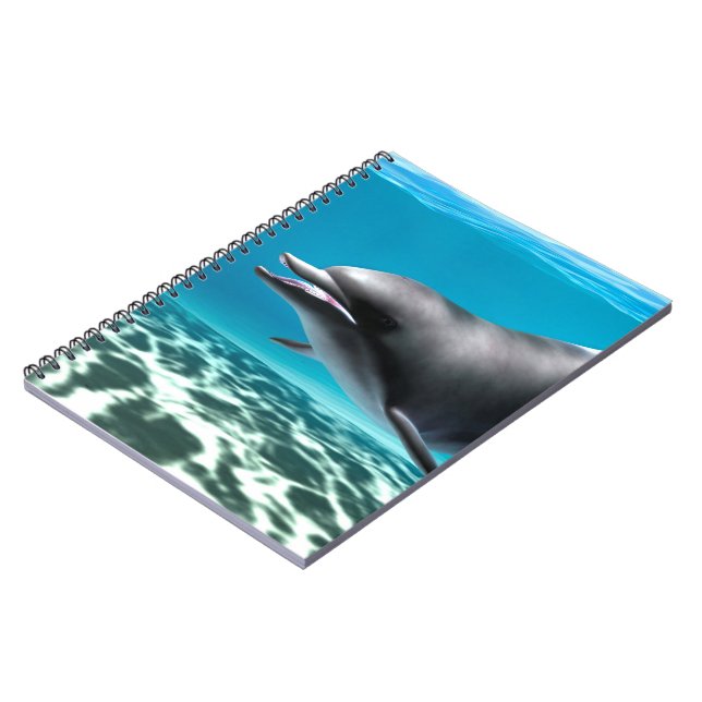 Lächelnde Dolphin Notizblock (Linke Seite)